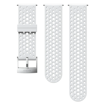 Suunto 24mm Athletic 1 Silicone Strap White Steel Size S+M